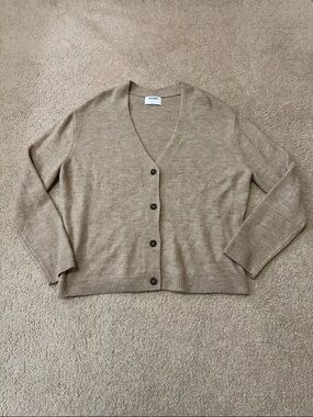 Old Navy Tan Soft Spun Slouchy V-Neck Cardigan